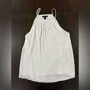 NWT RW&CO. White Smocked Halter Camisole